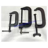 Lot of (3) C Clamps