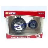Dale Earnhardt Glass Ornament Set