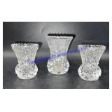 Lot of (3) Small Glass Vases