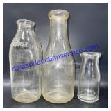 Lot of (3) Glass Bottles