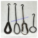 Lot of (4) Vintage Button Hooks