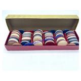 Box of Vintage Poker Chips