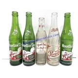 Lot of (5) Vintage Glass Pop Bottles