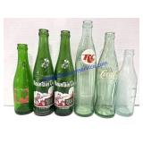 Lot of (6) Vintage Glass Pop Bottles