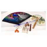 Oriental Themed Fans & Pipe Tops