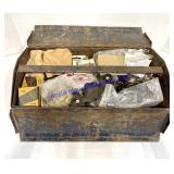Vintage Metal Toolbox Full of Latches