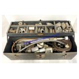 Metal Toolbox w/ Misc. Plumbing/Pipe Fittings