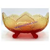 Decorative Glass Footed Dish (10 x 5)