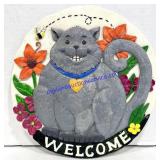Welcome Cat Stepping Stone (12")