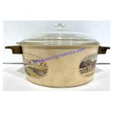Vintage Pyrex Dish, Lid & Carrier