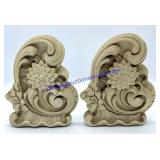 Pair of Vintage SyrocoWood Bookends