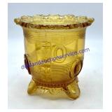 Yellow Glass Votive Holder (4")