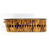 Glass Fire-King Casserole Dish & Holder