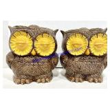 Pair of Matching Owl Canisters (9")