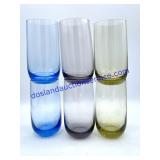 Lot of (6) Colored Glasses