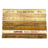 Lot of (6) Rulers