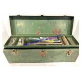 Metal Toolbox w/ Misc. Tools