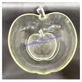 Pair of Glass Apple Dishes