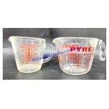 Pair of Glass Pyrex Measuring Cups