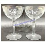 Lot of (12) Etched Glasses (6")