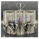Glass Carrier & (8) Matching Glasses