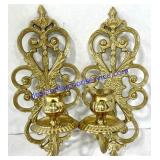 Pair of Decorative Candle Wall Hangings (13")