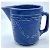 Blue Stoneware Pitcher (6")