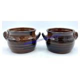Pair of Stoneware Pottery Bowls (2.5")