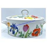 Primavera Brand Floral Dish & Lid (11 x 5)