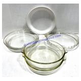 Lot of (6) Glass Pie Dishes