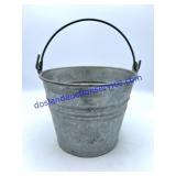 Small Galvanized Bucket of Clothespins (6")