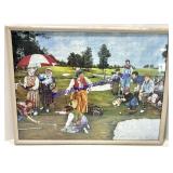 Framed Golfing Picture (25 x 19)