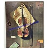 Wooden Violin Picture (21 x 17)