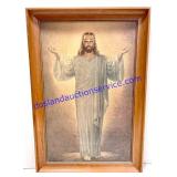 Vintage 1947 Litho Jesus Print (26 x 18)