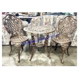 Cast Iron Bistro Table & Chairs 
Chairs