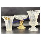 Lot of (3) Glassware Pieces