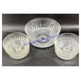Arcoroc France Glass Bowl Set