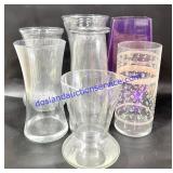 Lot of (7) Glass Vases