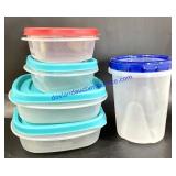 Lot of (5) Plastic Food Containers