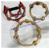 Lot of (3) Tambourines