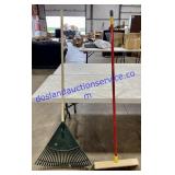 Plastic Rake & Push Broom