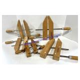 Lot of (5) Wooden Clamps