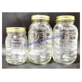 Lot of (3) Glass Longaberger Jars