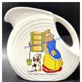 Fiesta Ware Mother Goose Disk Pitcher
