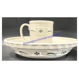Longaberger Pie Plate & Mug