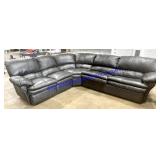 Black Pleather Sectional Sleeper