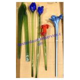 Flat of Glass Flowers