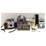Flat of Vintage Cameras & Attachments