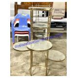 4 Tier Glass/Metal Stand (31 x 25)