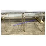 Pair of Glass Top Tables